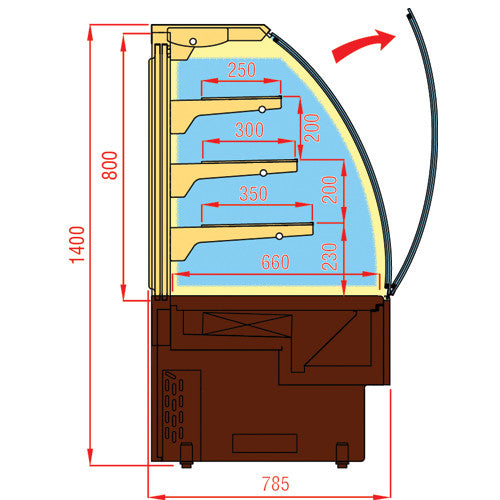 Sterling Pro Patisserie Counter 'Evo' Curved Glass - Academy Refrigeration & Air Conditioning