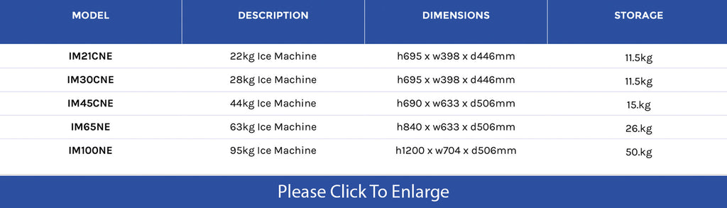 Hoshizaki Ice Maker IM Range - Academy Refrigeration & Air Conditioning