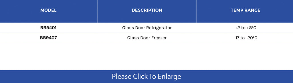 Economy 450 Litre Glass Door Cabinet - Academy Refrigeration & Air Conditioning