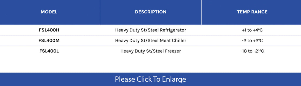 Foster 400 Litre Heavy Duty Cabinets - Academy Refrigeration & Air Conditioning